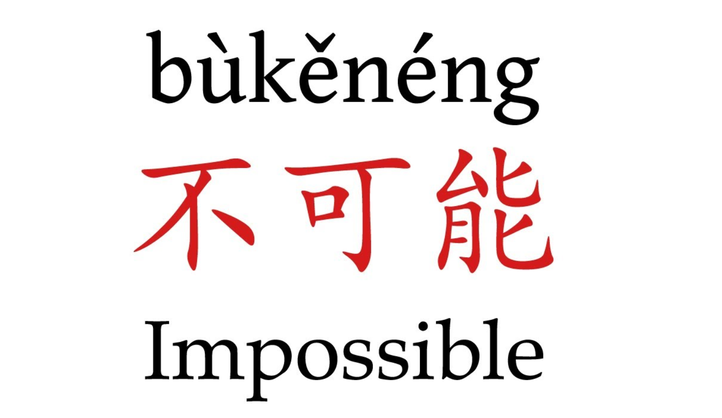 “不可能” is a very direct way of letting someone know that his words are impossible.