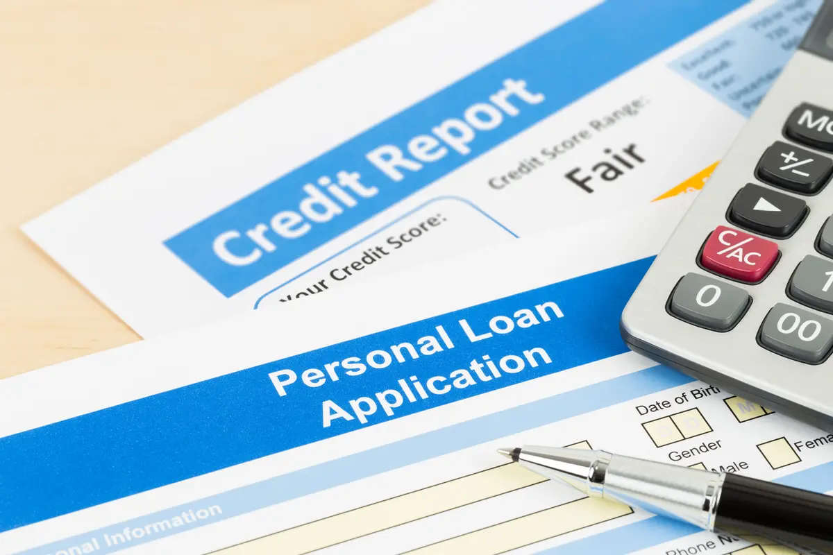 Credit report and personal loan application