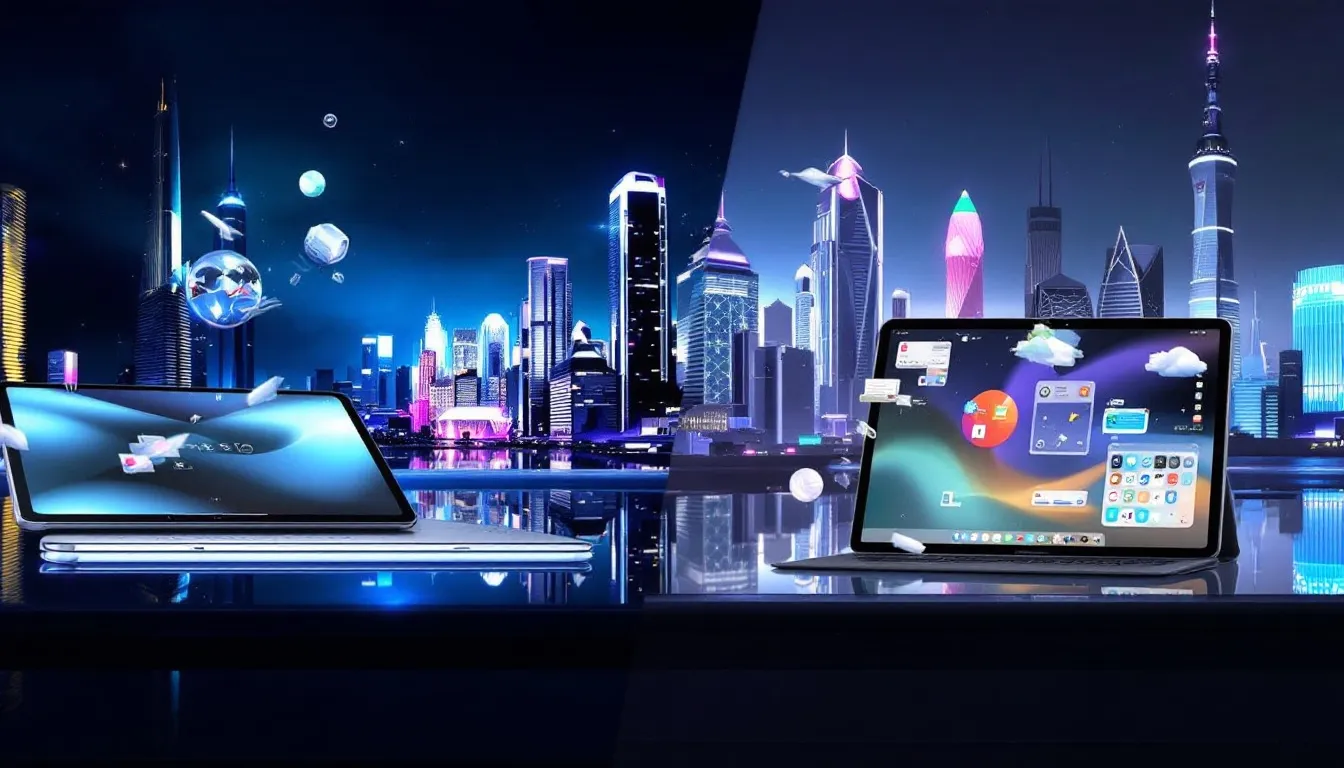 Comparaison visuelle entre la Galaxy Tab S10 Ultra et l'iPad Pro M4.