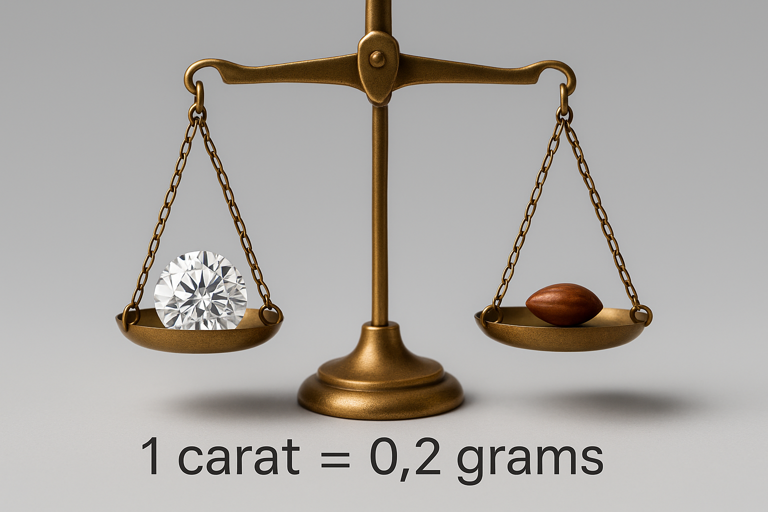 Deimanto svoris karatais ir gramais 