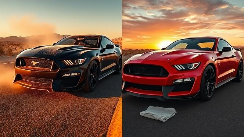 Satin Wrap in dusty environment, while glossy wrap in clean environment