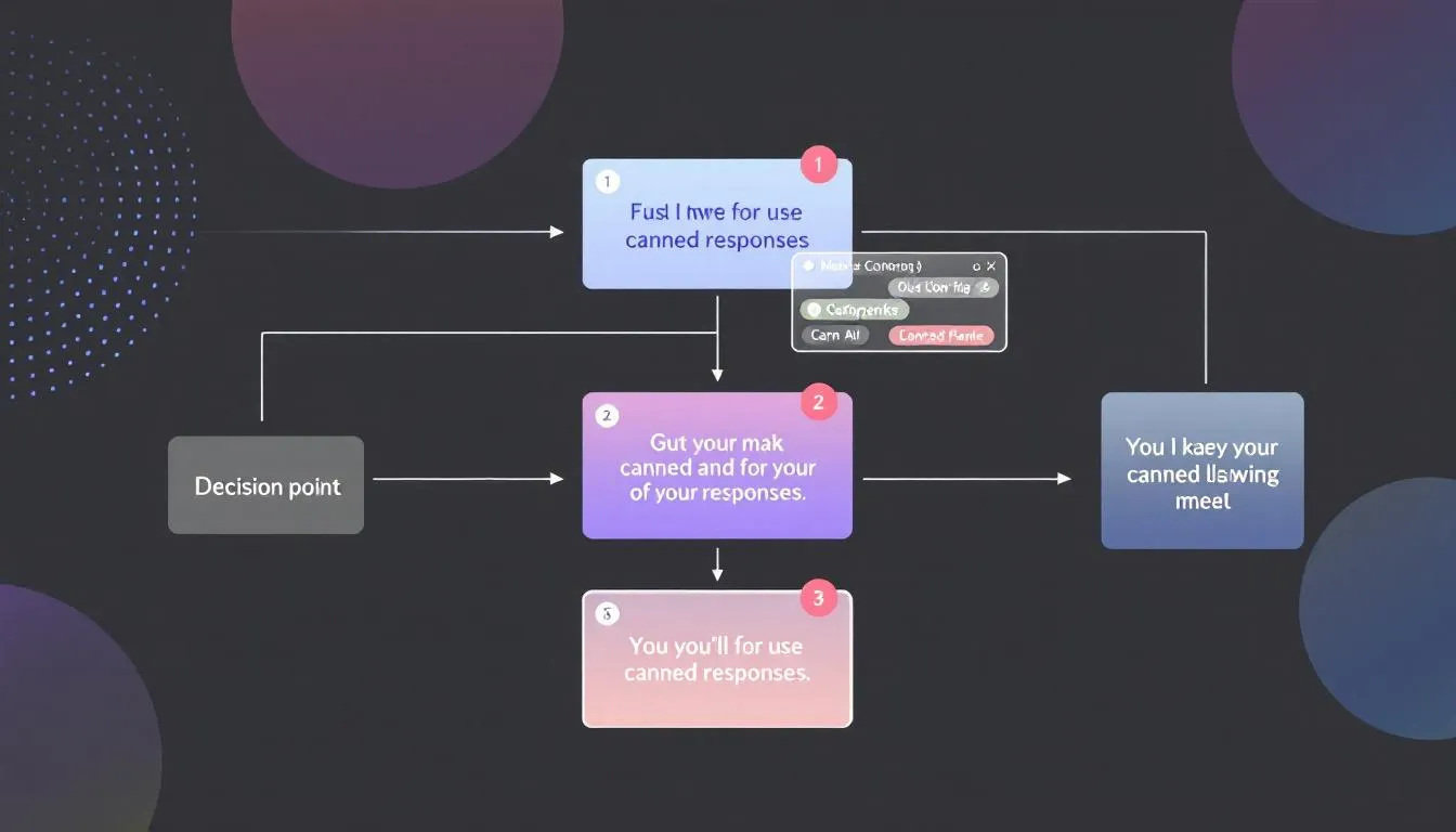 A flowchart illustrating when to use canned responses.
