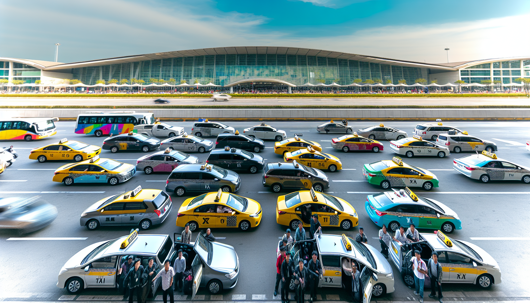 Taxi and rideshare services at JFK Terminal 8