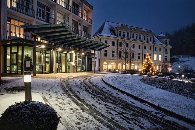 hotel, winter, season