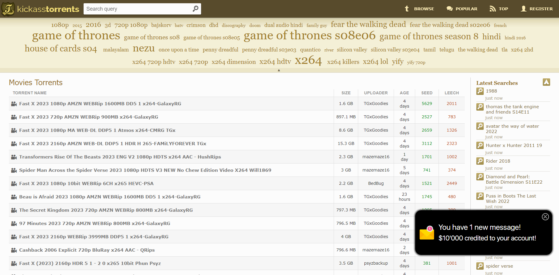 KickassTorrents.to has a huge P2P library for downloading Mac torrents easily.