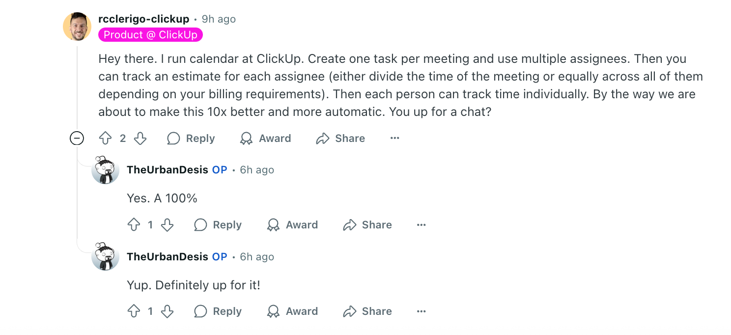 Wie das ClickUp-Team Reddit für das Marketing nutzt