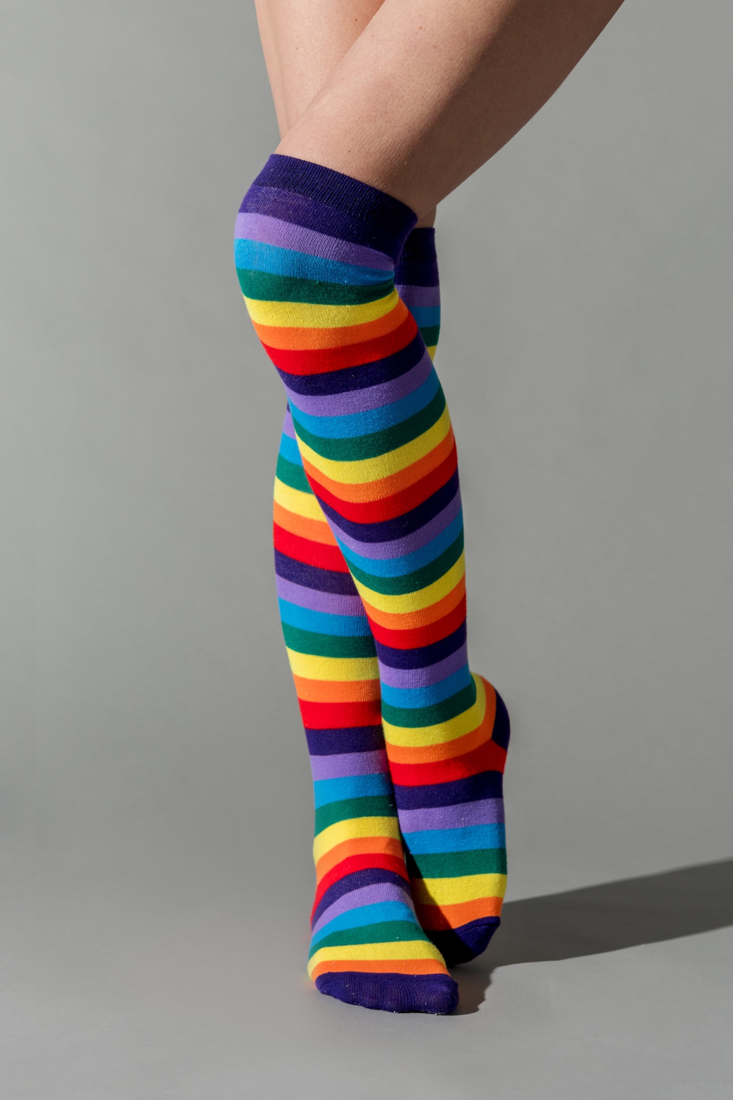 Rainbow pattern socks