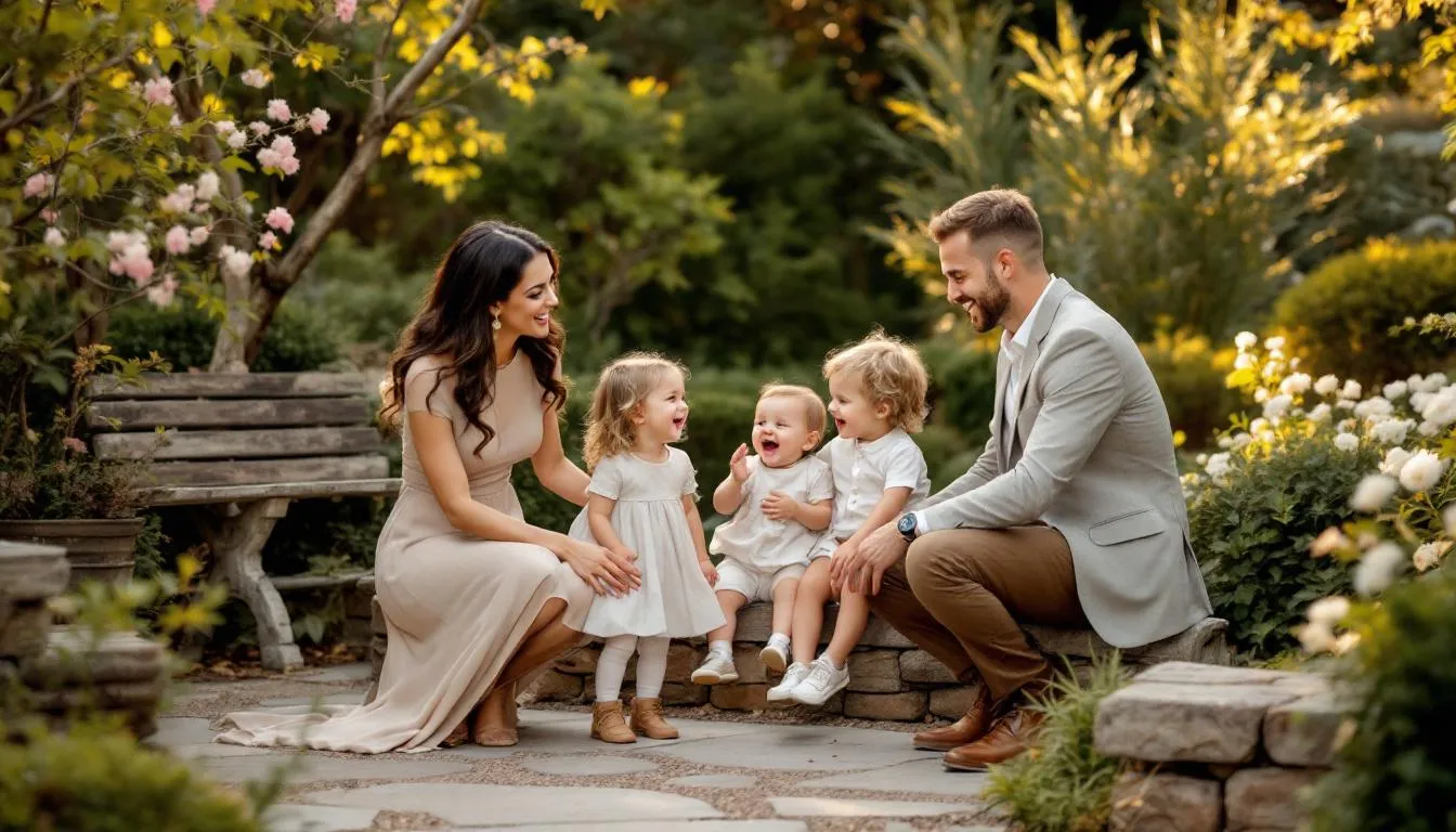 Tips for Stunning Professional Family Photos You’ll Cherish Forever 1 A family enjoying a professional photoshoot in a beautiful outdoor setting.