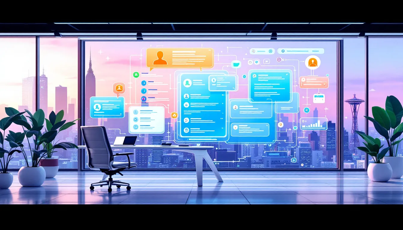 An illustration showing automated notifications and messages setup in UKG.