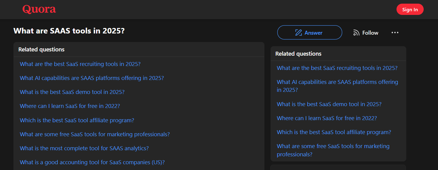 As a website owner, make a profile on Quora to create content