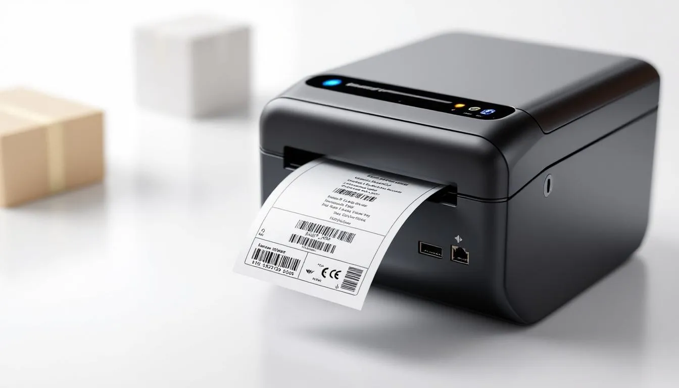 Key features of shipping label printers, including print quality and connectivity options.