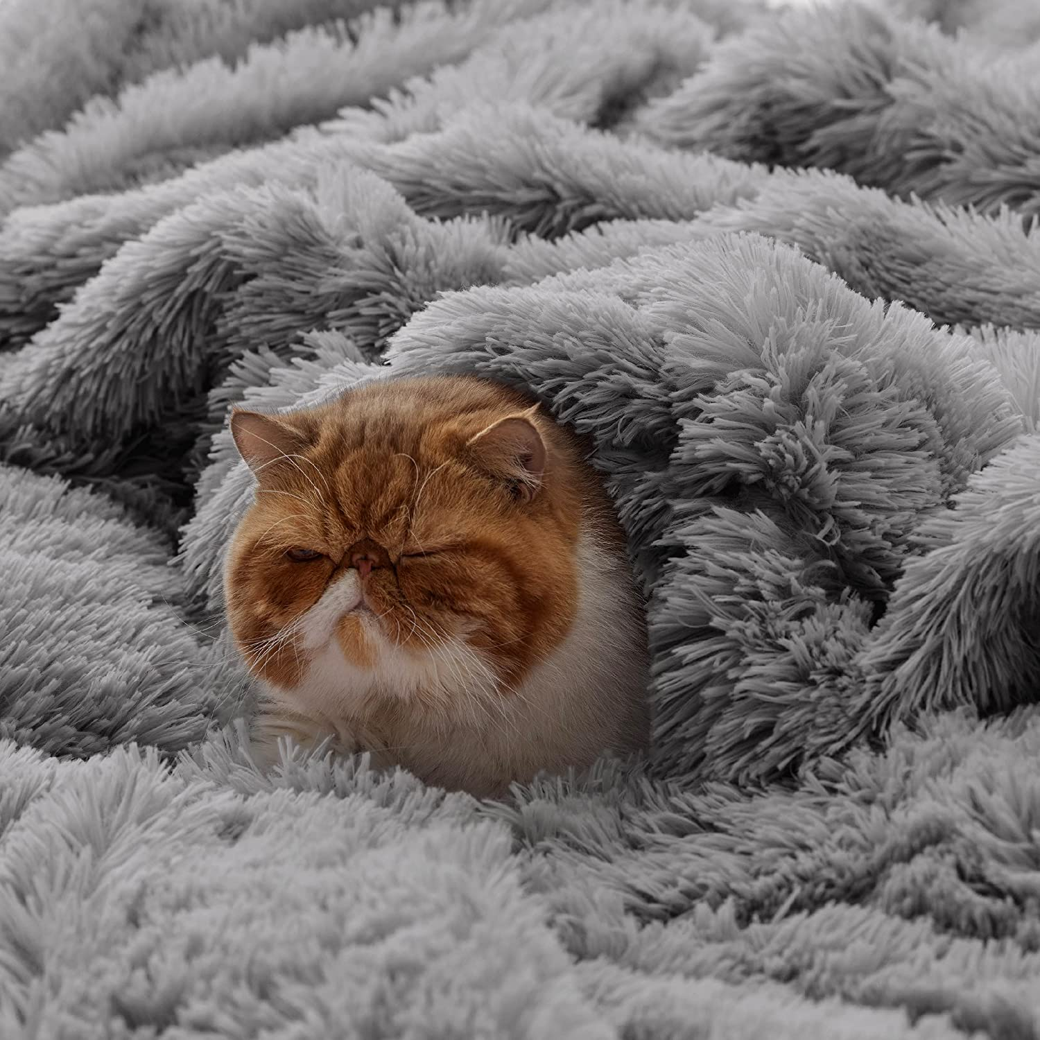 Fuzzy Fluffy Cozy Warm Plush Furry Blanket