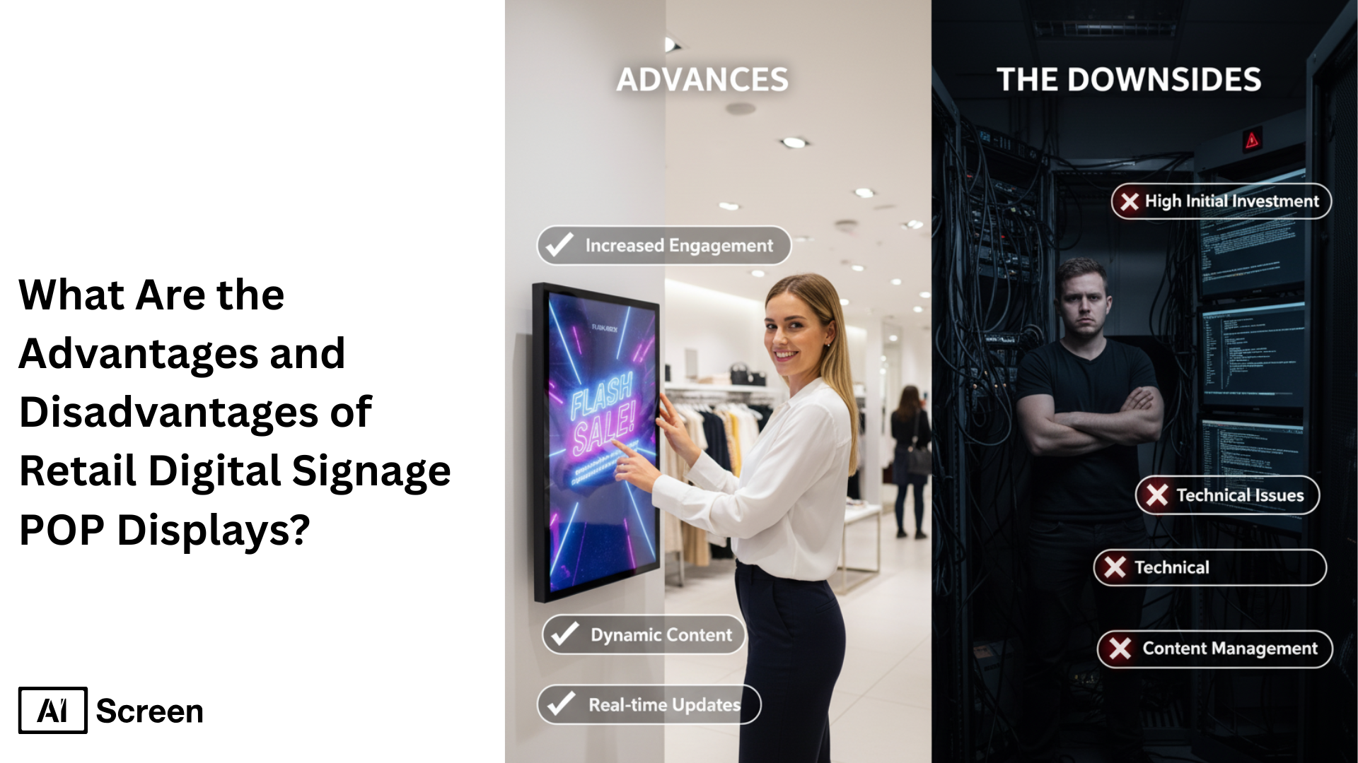 advantages and disadvantages of pop displays in retail environments