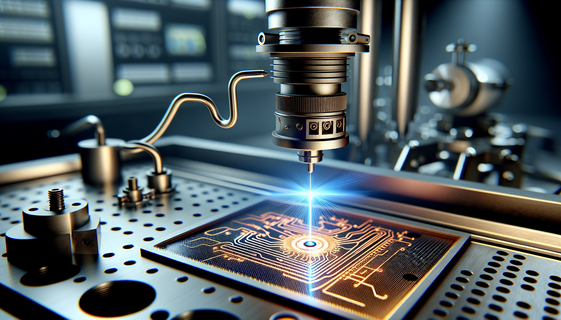 Illustration of laser trimming process for chip resistors