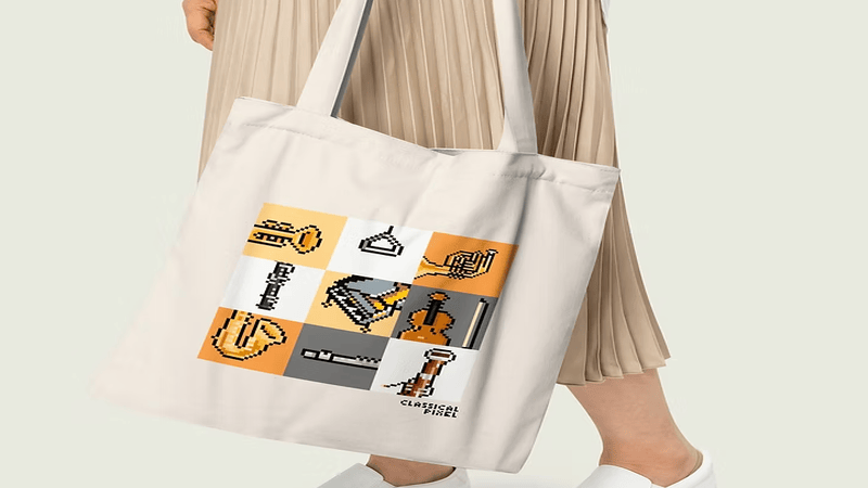 modern tote bag
