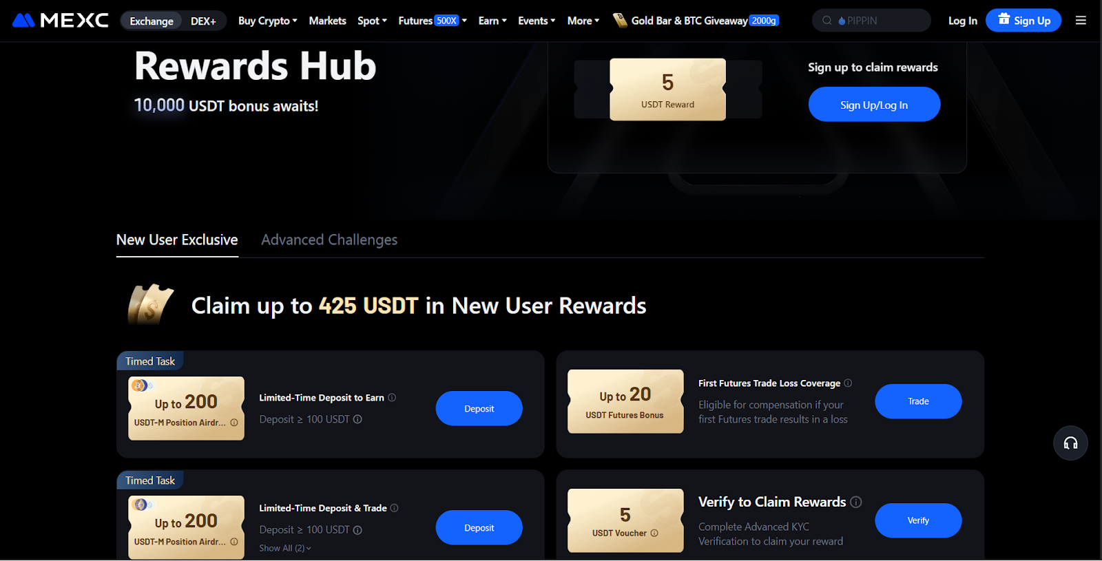 MEXC: Up to 8,000 USDT in Signup Rewards