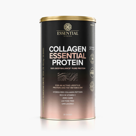 Collagen Essential Protein da Essential NUtrition. Fonte da imagem: site oficial da marca.