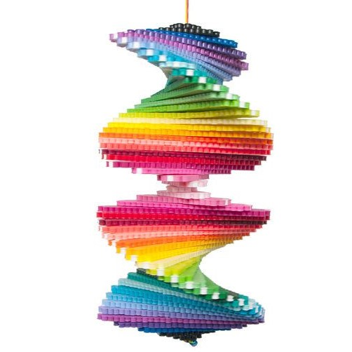 Perler bead crafts - Rainbow spinner