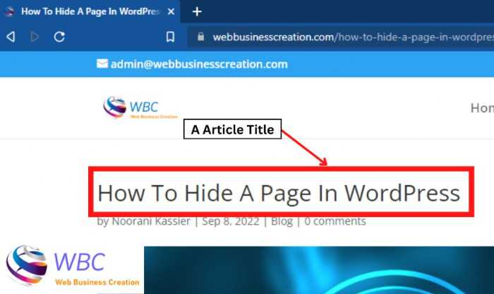 What Is An Article Title?