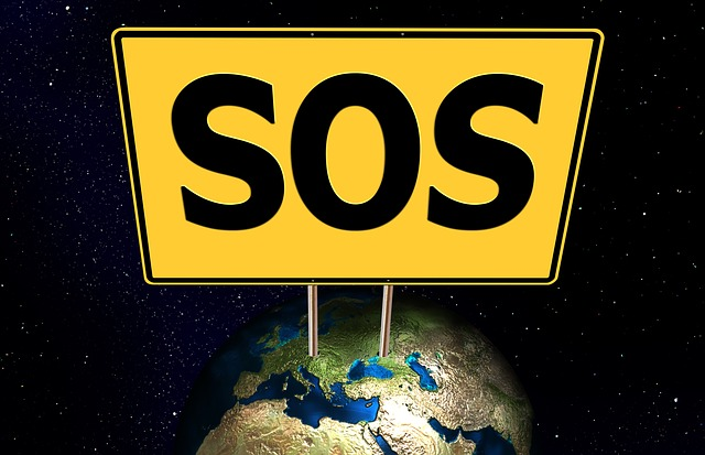 sos, earth, globe