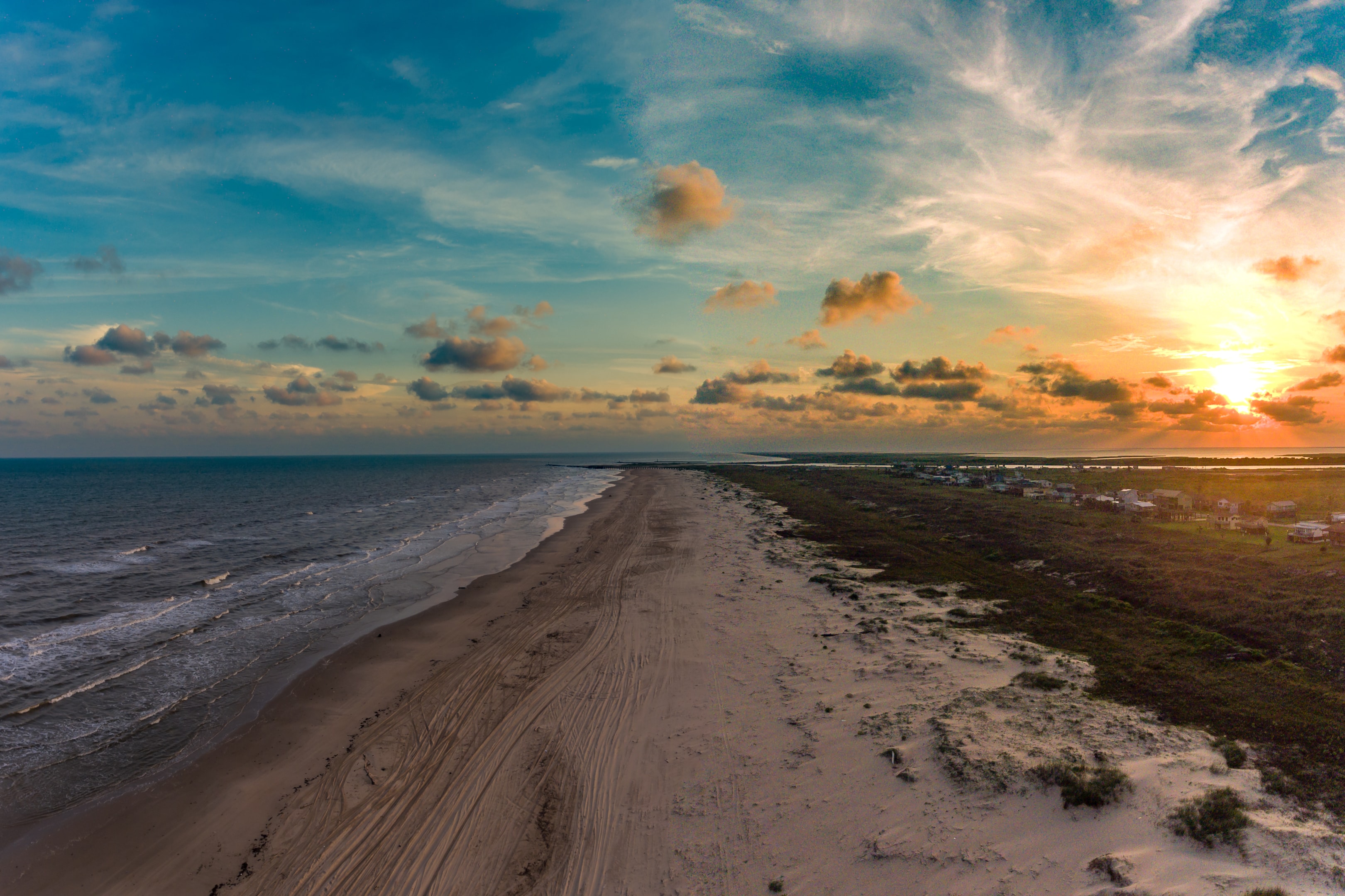 Matagorda Bay ocean waters, easy access for shoreline angling.