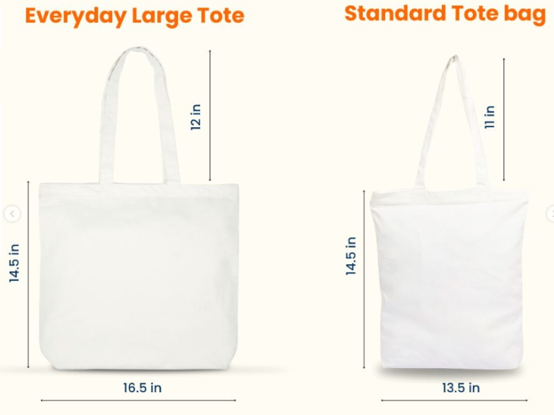 Tote Bag Size Guide 