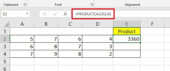Multiply With Product Function