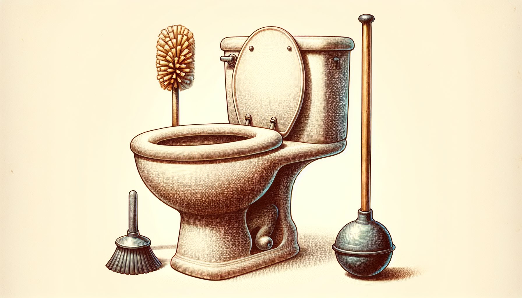 Toilet brush and plunger