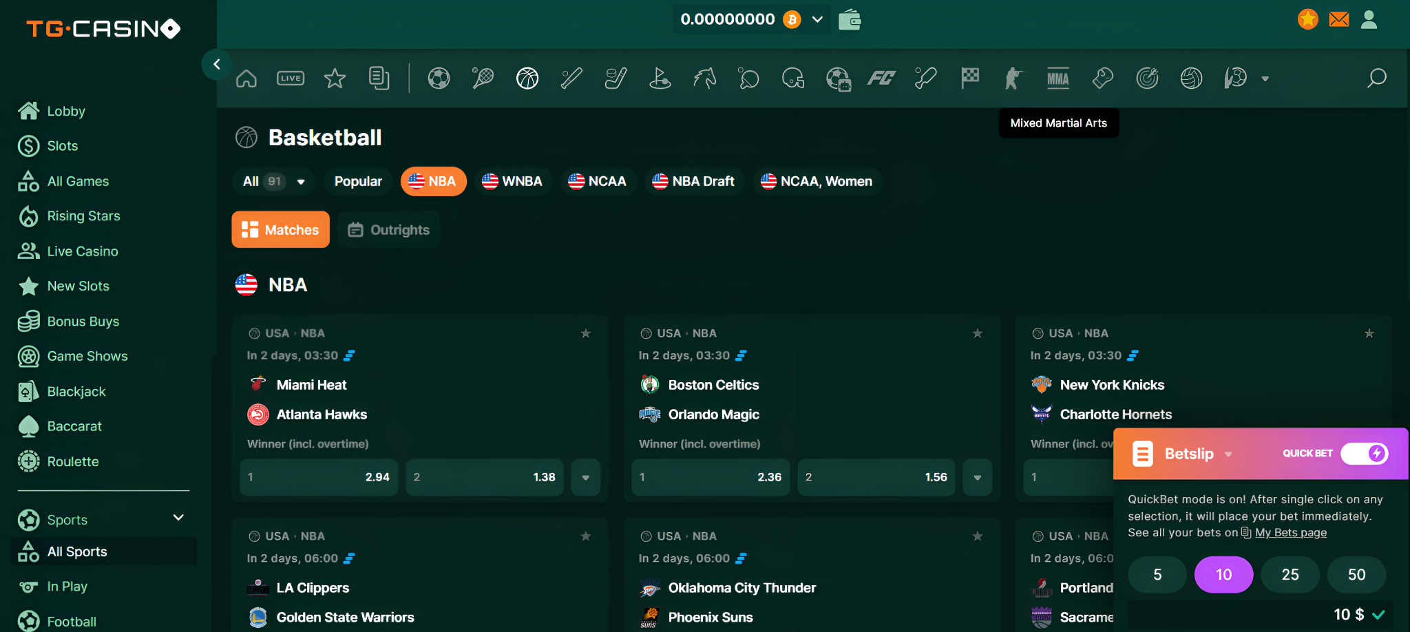 Step 4: Place Your First Bet