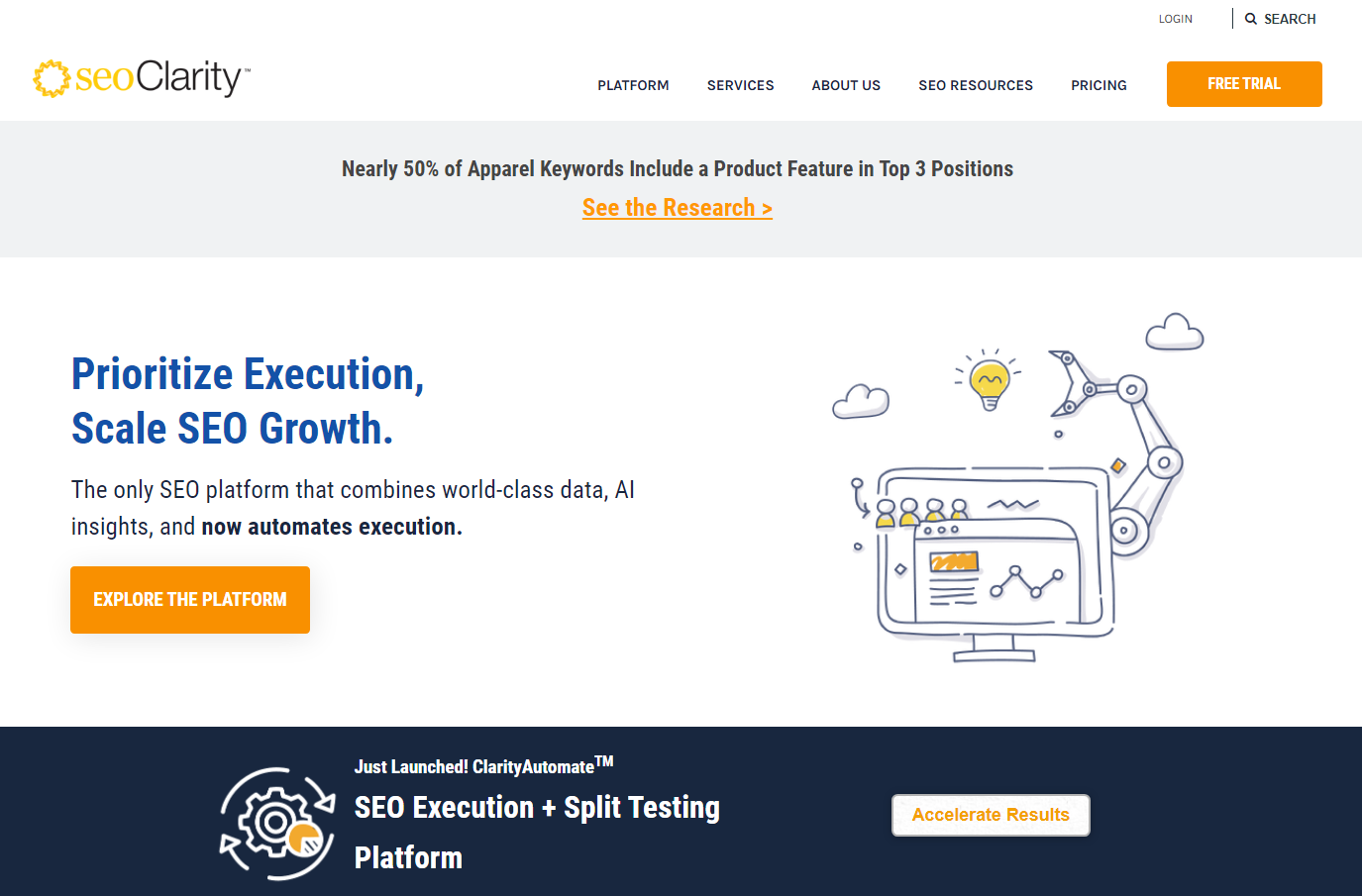 seoclarity, one of the best seo enterprise tools
