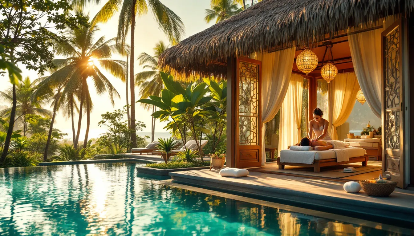 A wellness treatment session at a Bali yoga retreat, highlighting relaxation and self-care.