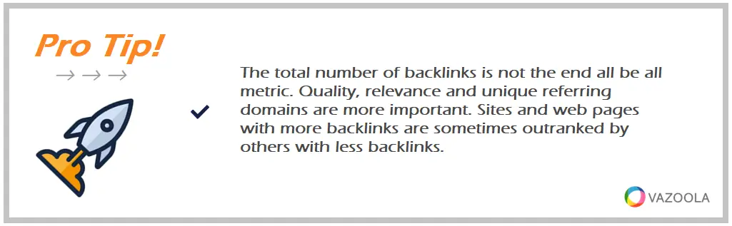 Pro Tip total backlinks are not the end all be all