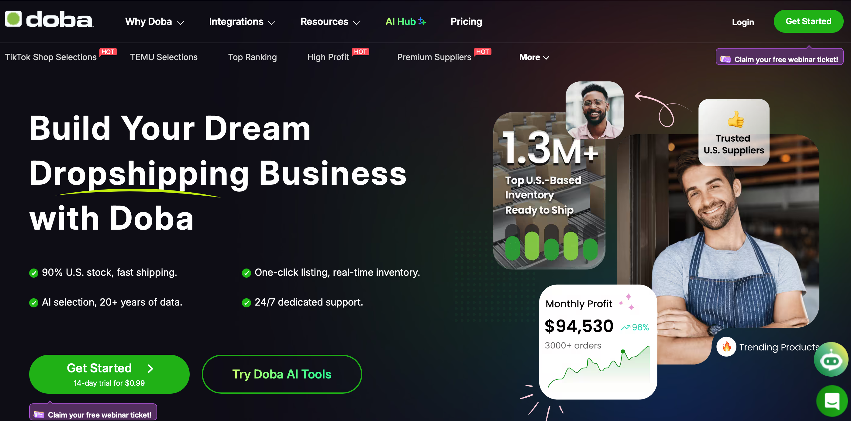 ebay dropshipping suppliers - doba 