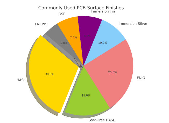 COMMONLY USED PCB SURFACE FINISHES
