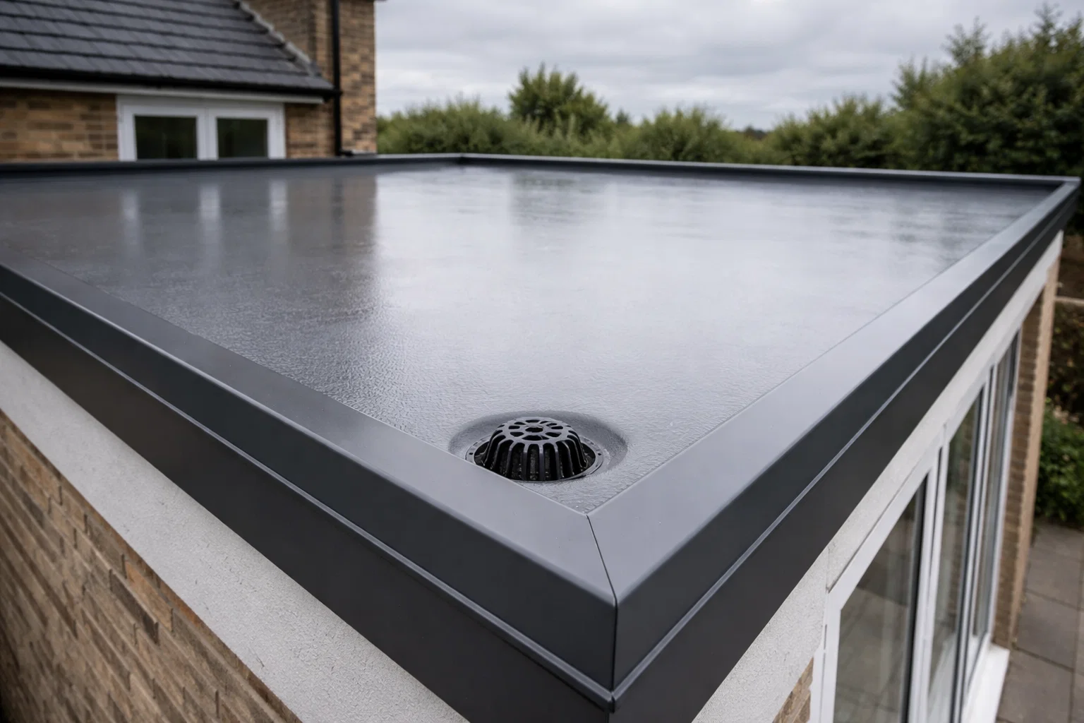 Flat roof materials commonly used on UK home extensions