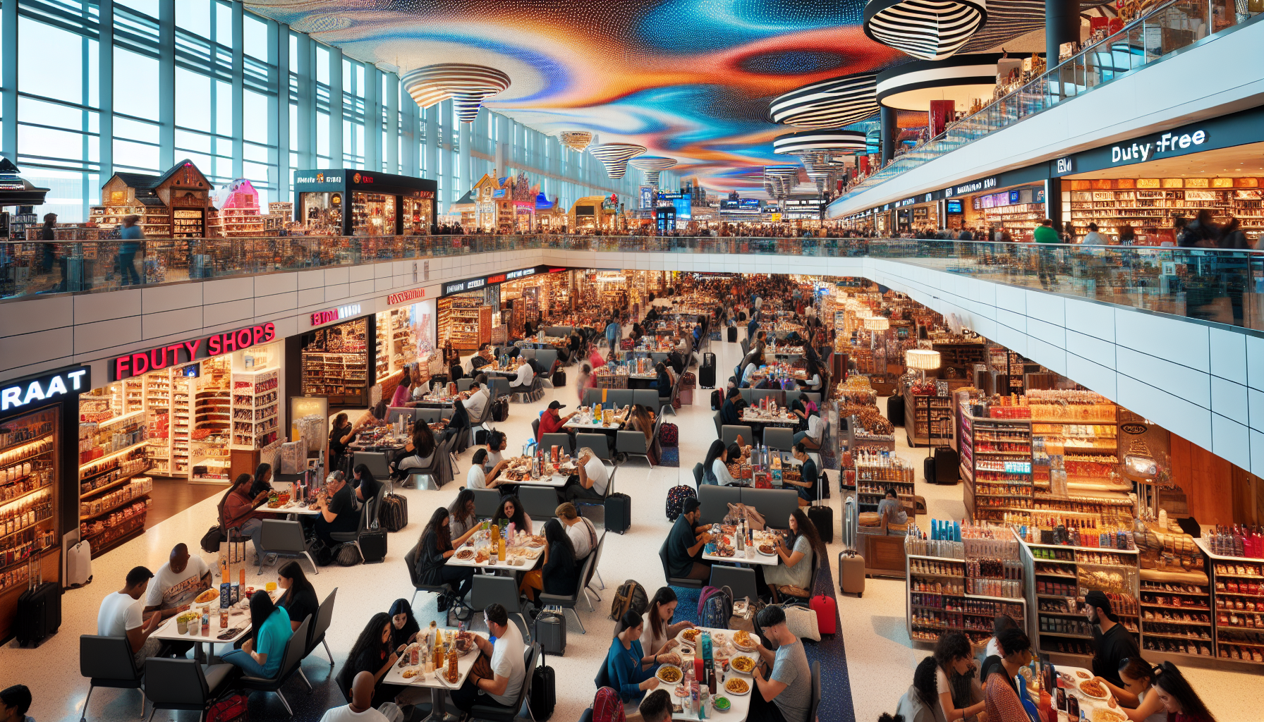 Duty-free shopping at Newark Airport