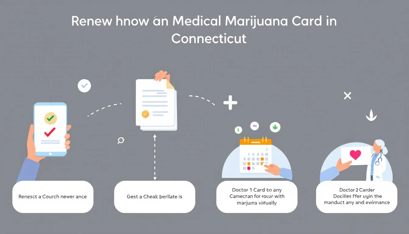 An overview of the renewal process for a Connecticut medical marijuana card.
