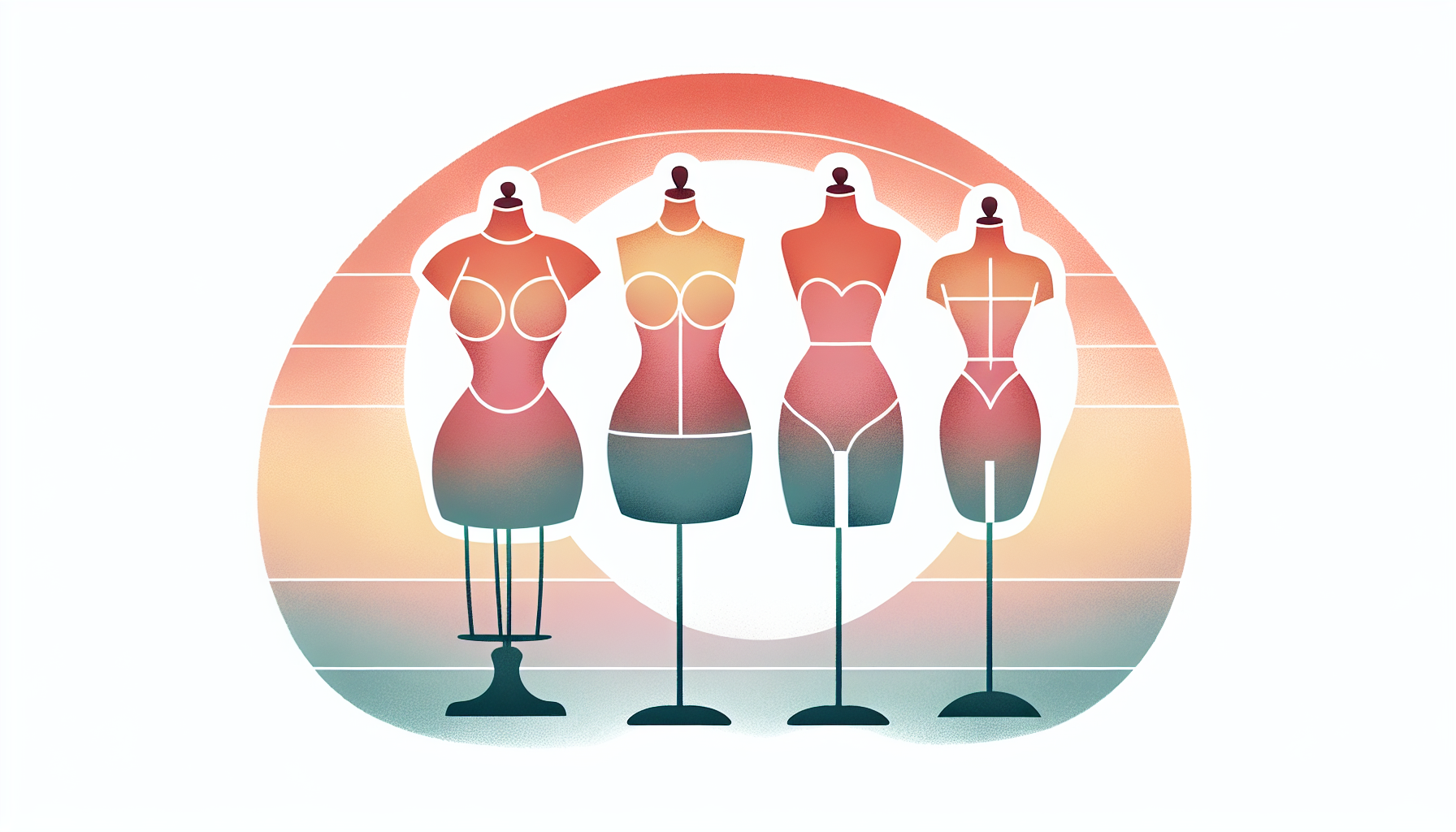 Illustration of different body shapes