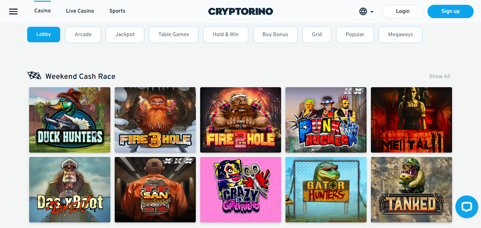Cryptorino – Best for Instant Withdrawals and Cashback Without Verification