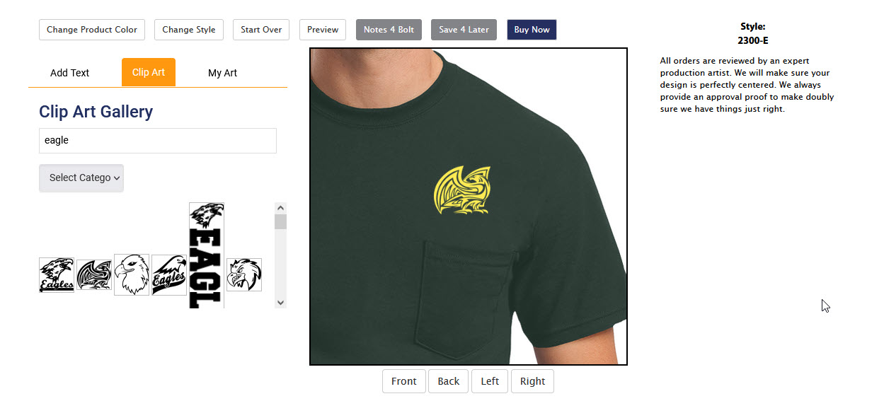 When it comes to creating t-shirts, our online custom apparel studio is no light-weight! 