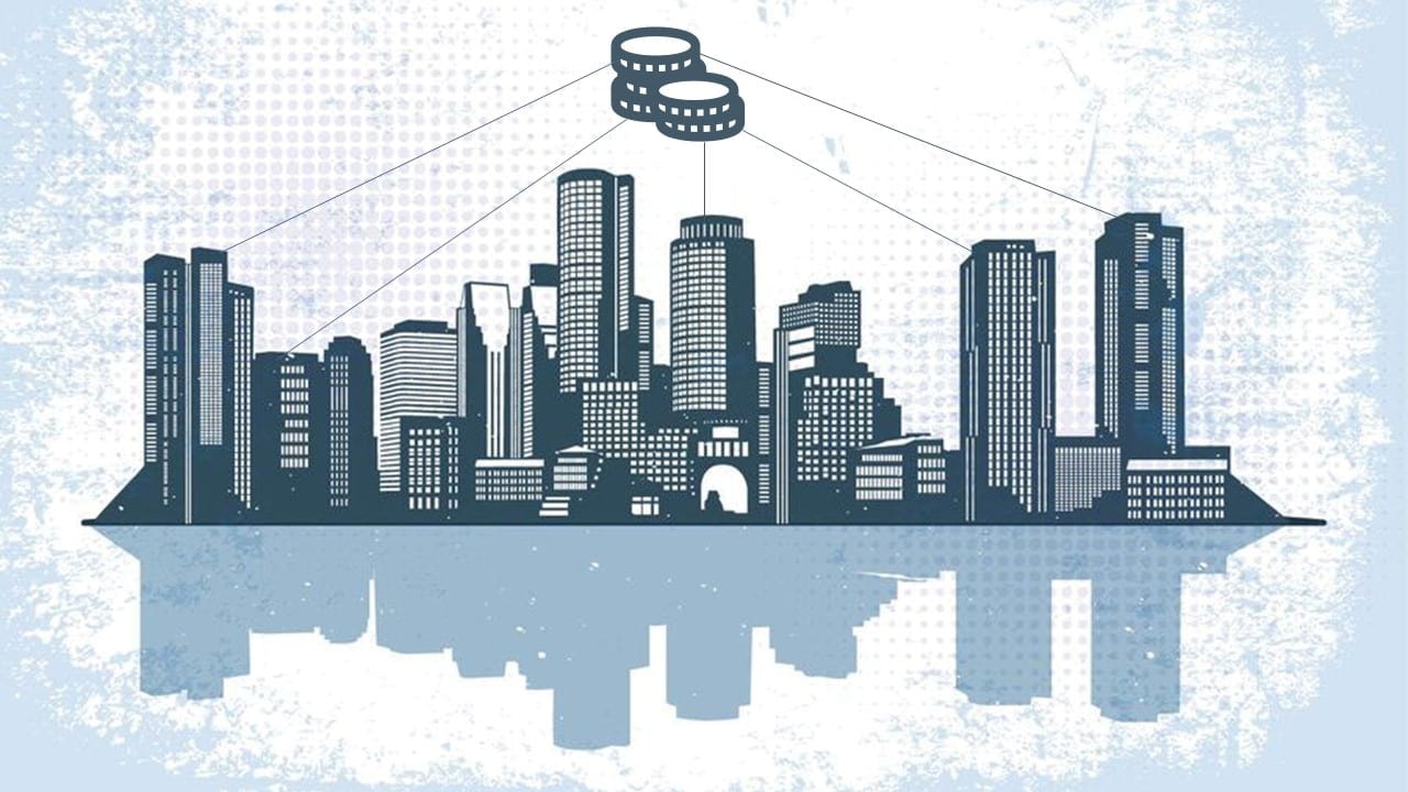 An illustration showcasing tokenized Real Estate. 