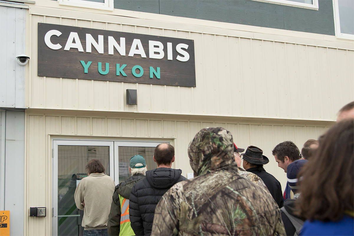 Customers outside Cannabis Yukon