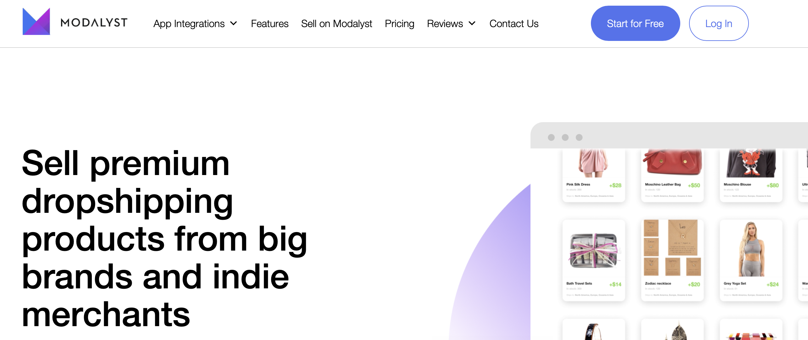 dropshipping bath and body products - modalyst