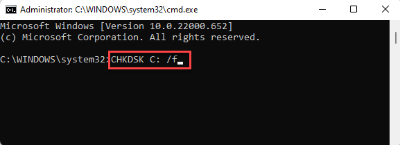 kernel security check failure run command chkdsk