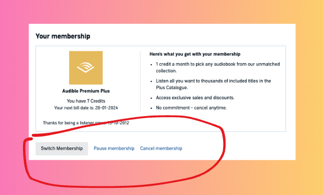 How to cancel Audible membership