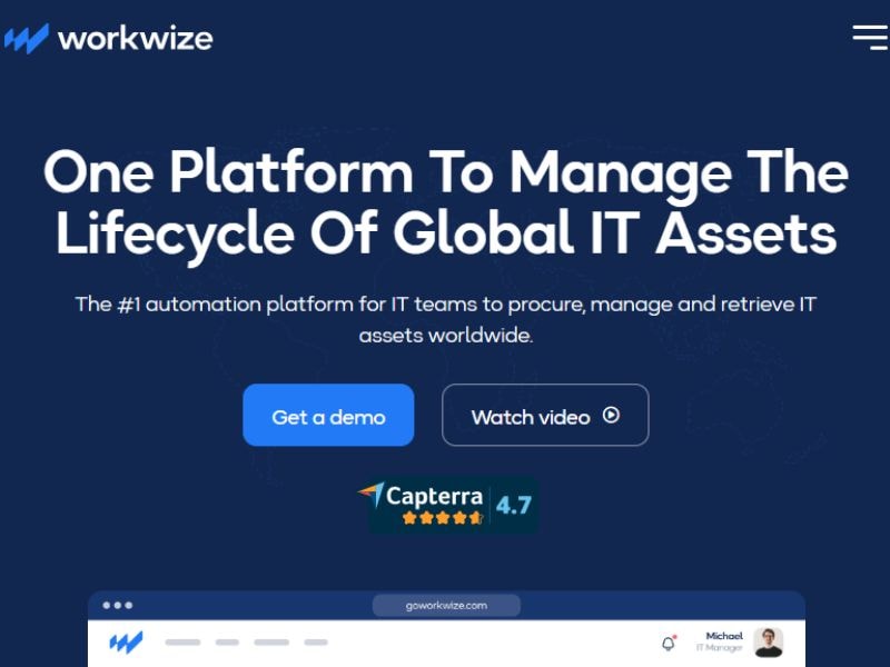 Workwize platform highlighting automation benefits.