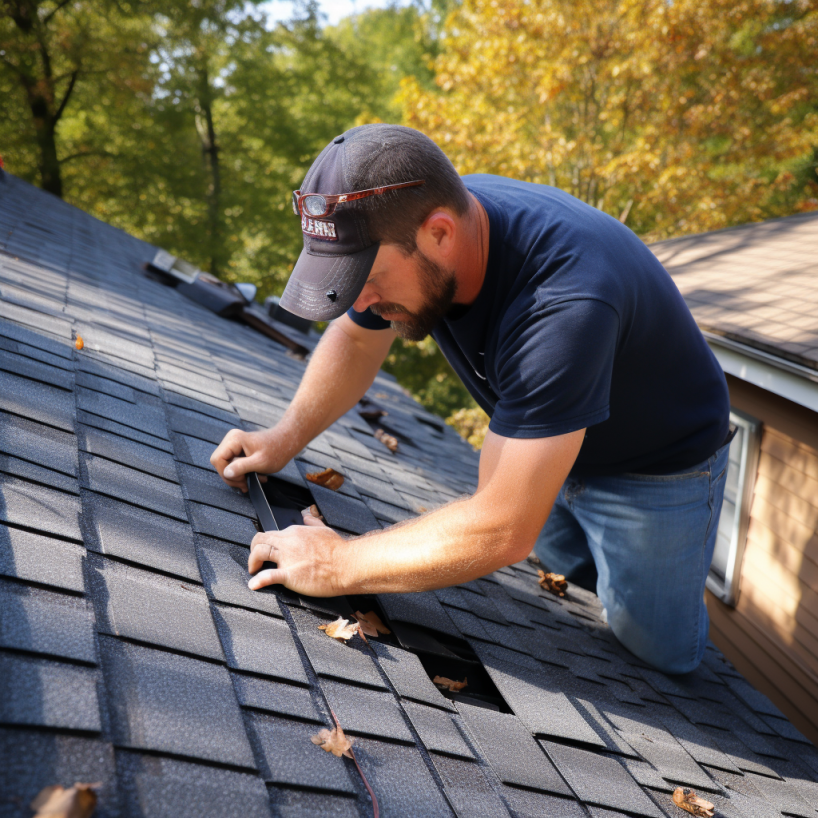 An image showing proper roofing techniques for installing asphalt shingles.