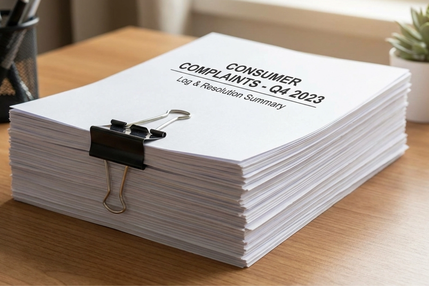 A pile of customer complaints.