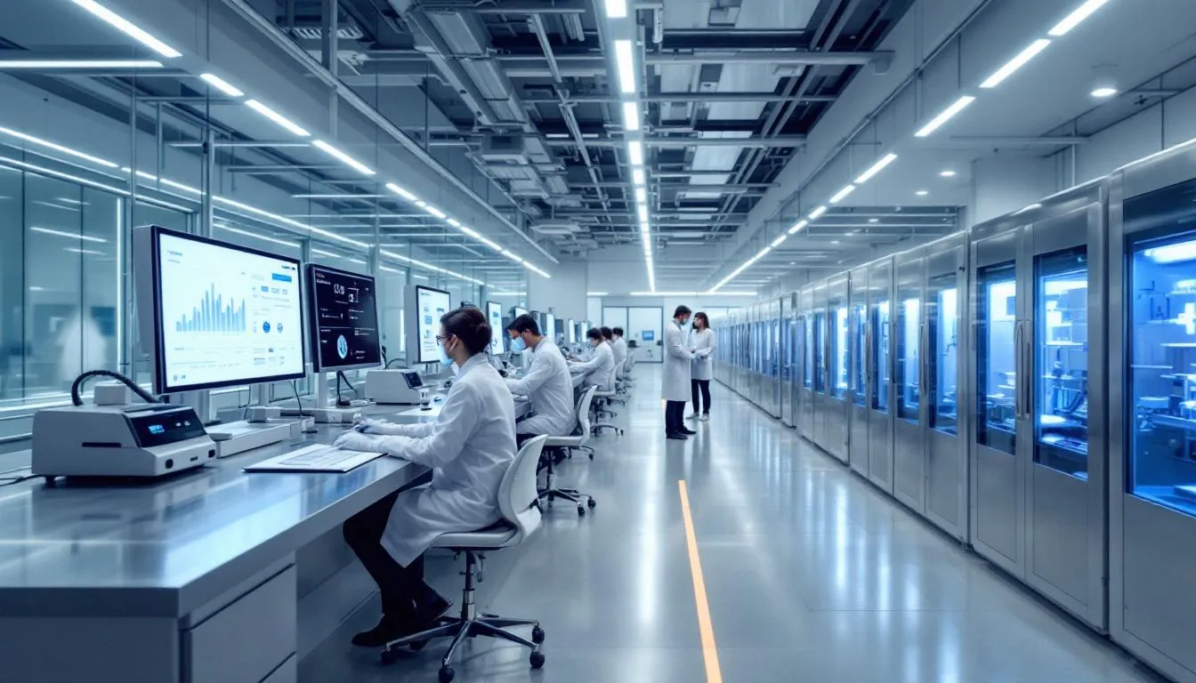 Quality control processes in a laboratory environment.