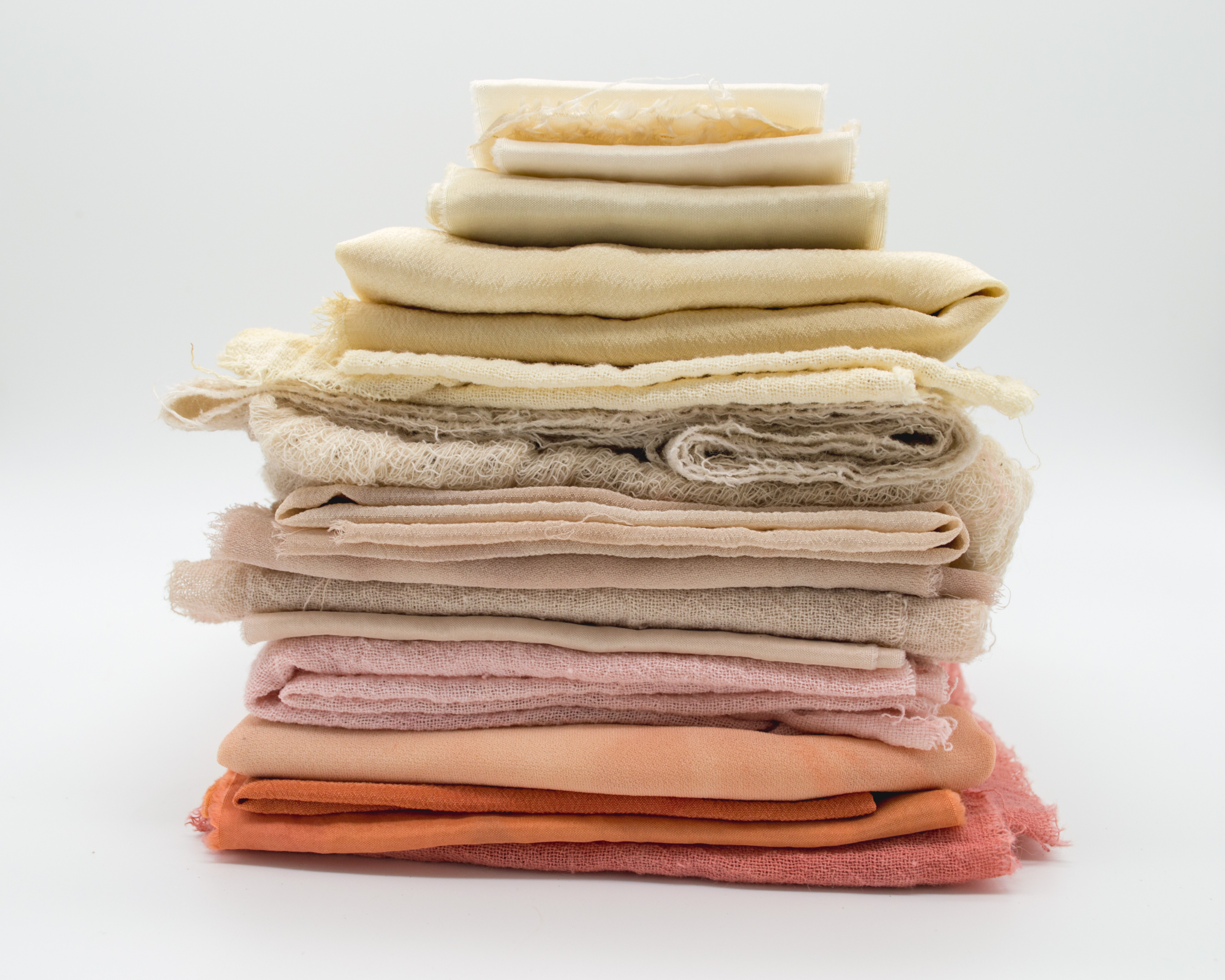 stack of folded fabric